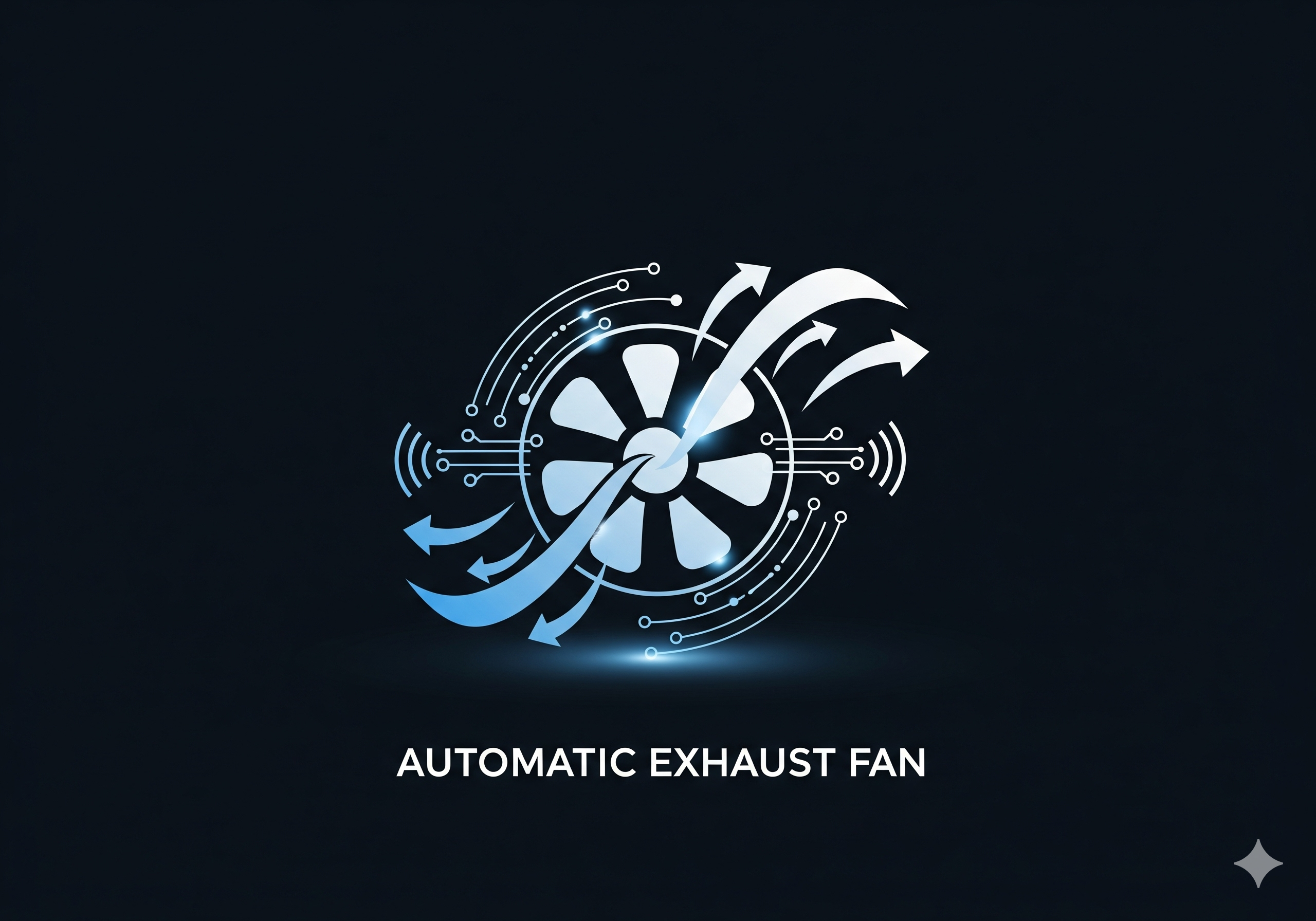 Illustration of an automatic exhaust fan system