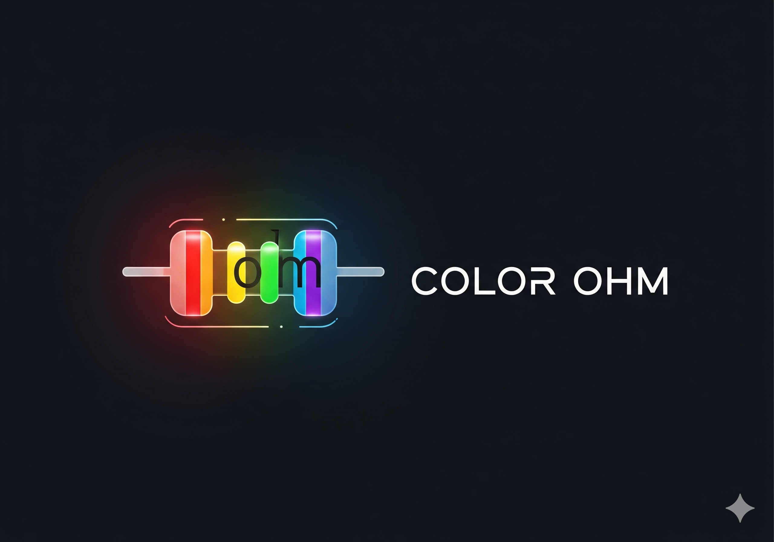 Graphic representation of a resistor with color bands